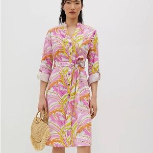ANTHROPOLOGIE Vera For Anthropologie Confetti Midi Dress In Pink